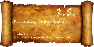 Kalocsay Sebestyén névjegykártya
